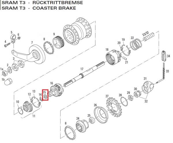 ANLAUFSCHEIBE SRAM 16x11x2,5 MM